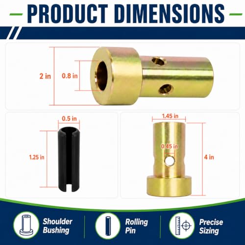 Image of Cat 1 Quick Hitch Adapter Bushings Kit Fit for CateCat 1 Quick Hitch Adapter Bushings Kit Fit for Category 1-3 Point Tractors Use Quick Attach Adapters with Pins (4 Pairs)