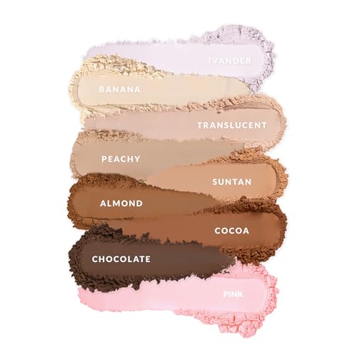 Image of KimChiChic Beauty Puff Puff Pass Set and Bake Setting Powder for Makeup, Extra Fluffy Loose Face Powder Poof, Soft Natural Face Makeup for Uneven Skin Tone, 08 Chocolate