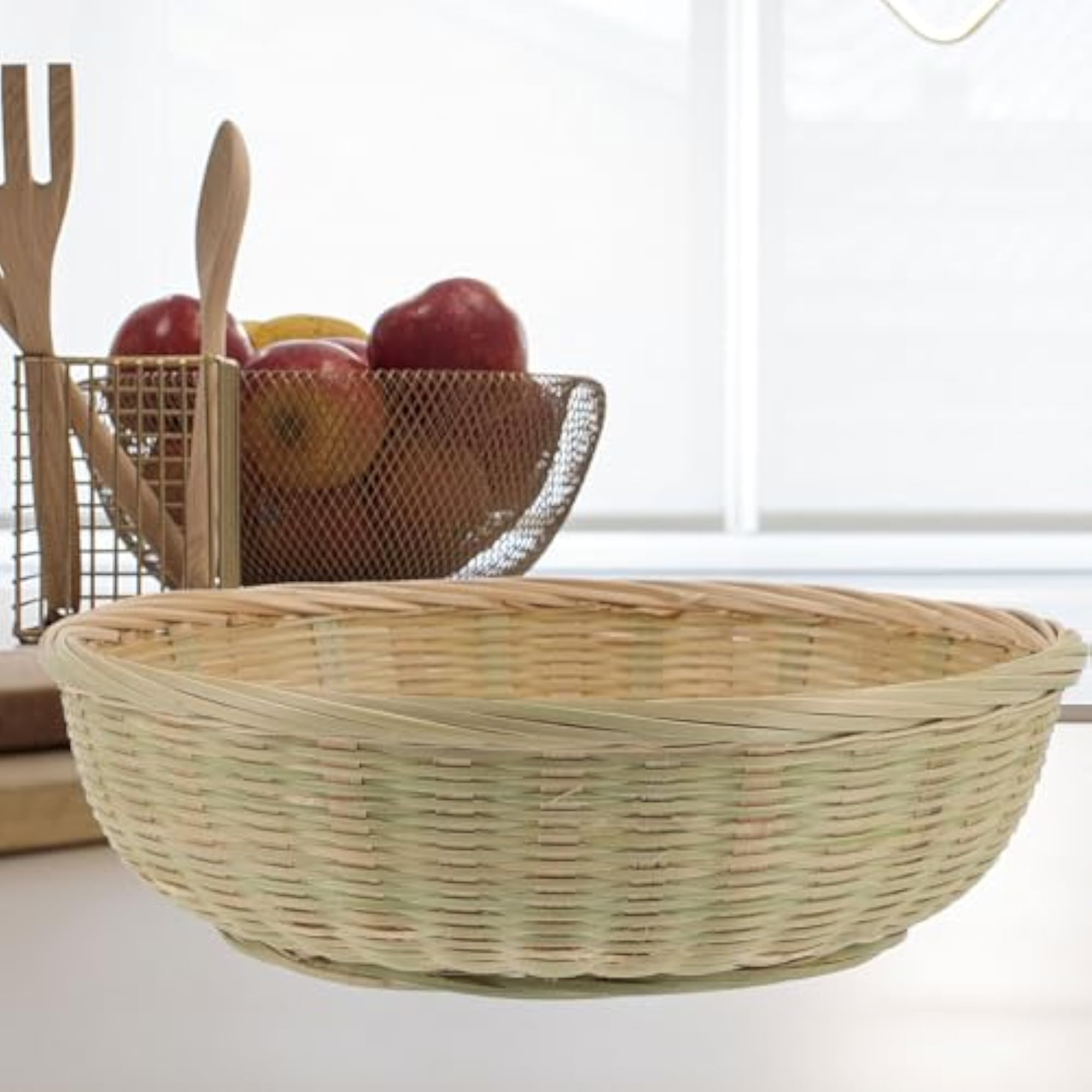 Bamboo Storage Basket for Bread and Snacks, Hard Structure