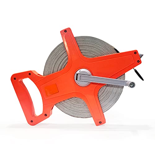 Toac Open Reel Fiberglass Tape Measure Inch Metric Scale ：Impact Resistant Abs -330-Feet (100-Meters) By 1/2-Inch, Inch/Metric Scale, Impact Resistant Shell #TOP6
