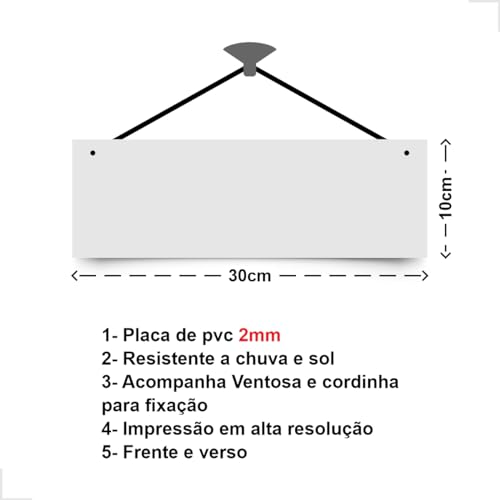 Placa de Aberto Ar Condicionado e Fechado Para Comercio Com Ventosa Porta De Vidro