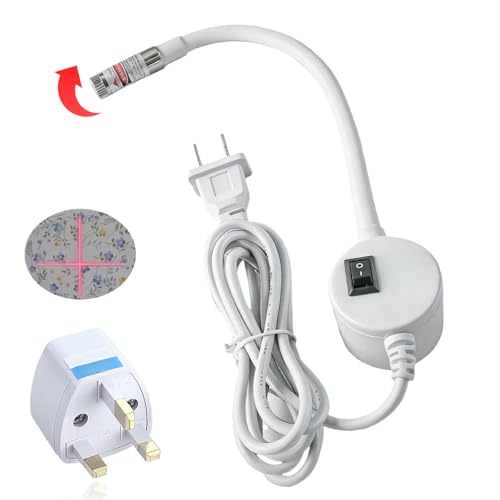 Laser Guide for Sewing Machines - Adjustable Dot/Straight Line/Crosshair Projection Quilting Light, Precision Alignment Tool with 360° Positioning for Embroidery Patchwork (Red,Cross style)