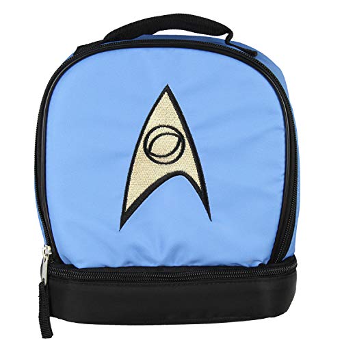 Intimo Star Trek The Original Series Spock Embroidered Science Officer Logo Dual Compartment Insulated Lunch Box Bag Tote #TOP3