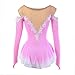 Kmeruoys Figure Skating Clothing Women's and Girls' Professional Ice Skating Dress Playwear (Color : Pink, Size : 14 Years)