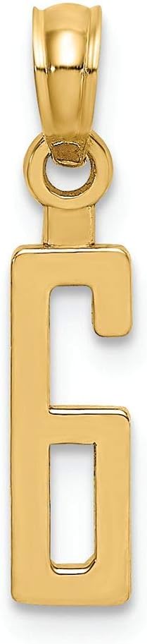 FJC Finejewelers 14k Yellow Gold 6" block Styl Charm