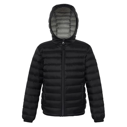 Rokka&Rolla Boys' Ultra Lightweight Packable Down Puffer Jacket Coat - Thumbnail 3