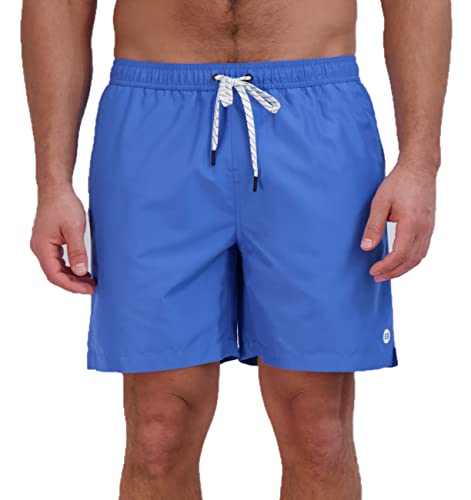 Eddie Bauer Men's SPF 50+ Volley Swim Trunk - Fun Designs, Comfortable and Stylish, 7" Inseam, Brilliant Blue, X-Large