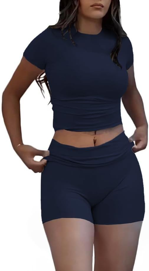 Nimsruc Two Piece Lounge Sets For Women short sets