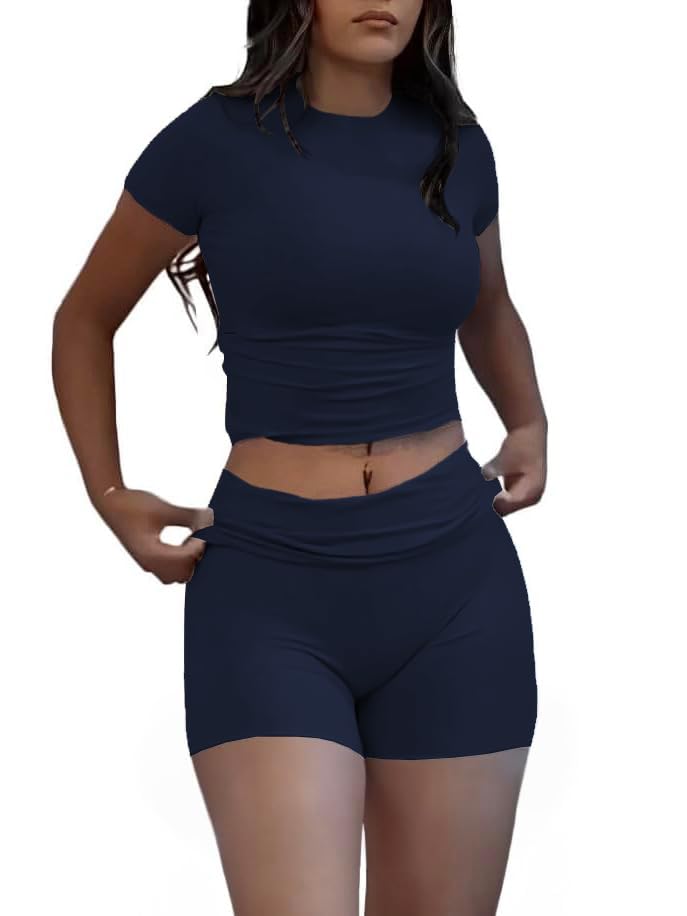 Image of Nimsruc Two Piece Lounge Sets For Women short sets