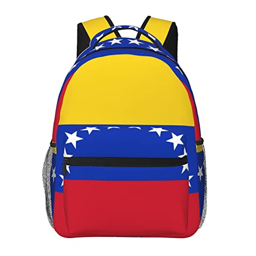 Sac d'école drapeau du Venezuela durable pour soulager le dos et charger votre smartphone