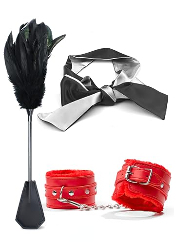 Adult Handcuffs for Grownups Bedroom, Sexy Blindfold Eye Mask for