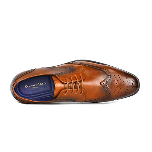 Bruno Marc Men's Hutchingson_3 Camel Wingtip Oxford Dress Shoes Size 9.5 M Us #TOP20