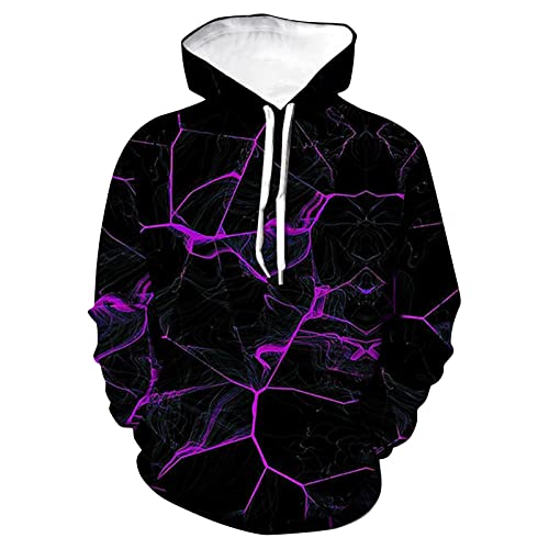 Mens Casual Hoodies Pullover, Lightweight Hoodie Hoodies For Men Black Cotton Hoodie Zip Up Spring And Autumn Hooded Sweater Printed Casual Sweater Male Fashion Full Hoodies White (3Xl, Purple) #TOP11