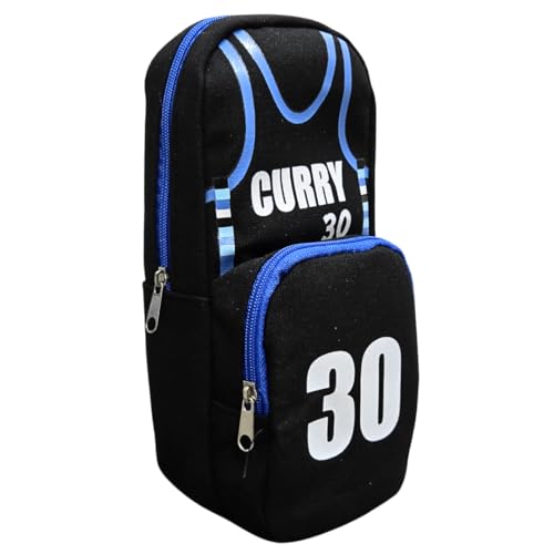 Image of Funfob Soccer Pencil Pouch for School College for Pen Pencil Football Pencil Box Travel or Cosmetic Case | Soccer Black Curry