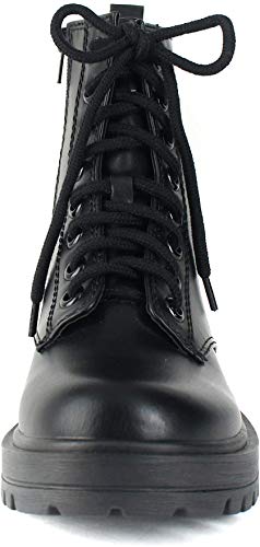 Soda Women Combat Army Military Motorcycle Riding Platform Boots Side Zipper Firm-S3