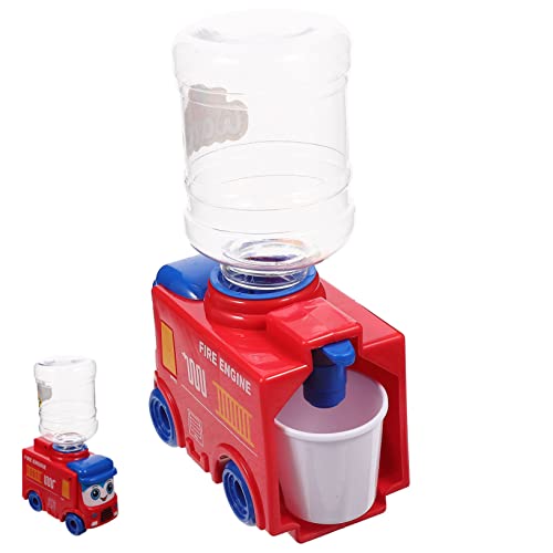 Kisangel Mini Fire Truck Water Dispenser Toy for Boys and Girls Boys and Girls Pretend Play Desk Water Dispenser Years Old