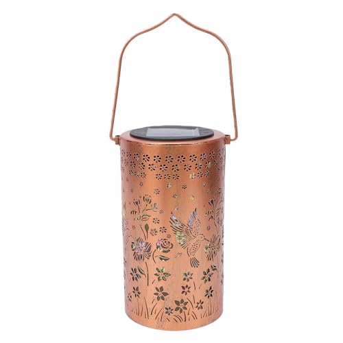 Lanterne solaire colorée pour extérieur étanche avec effets ombres fleurs - 5