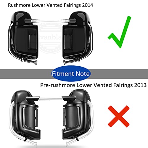 Advanblack Led Light, Running, Turn Signal, Lower Fairing Grills, Switchback Flare Fit For 2014 15 16 17 18 19 20 21 22 2023 Harley/Davidson Touring, Road Glide, Street Glide, Electra Glide, 1 Pair #TOP2