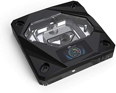 Bykski CPU-FIRE-ON-I CPU Water Cooling Block w/Temp Digital Display - Black w/ 5v Addressable RGB (RBW) (LGA 115x / 20xx)