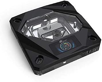 Bykski CPU-FIRE-ON-I CPU Water Cooling Block w/Temp Digital Display - Black w/ 5v Addressable RGB RBW LGA 115x / 20xx