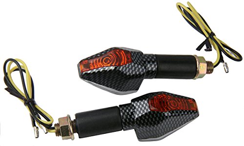Motortogo 2Pcs Carbon Fiber Led Turn Signals Lights Blinkers Compatible For 2008 Honda Xr650L #TOP2