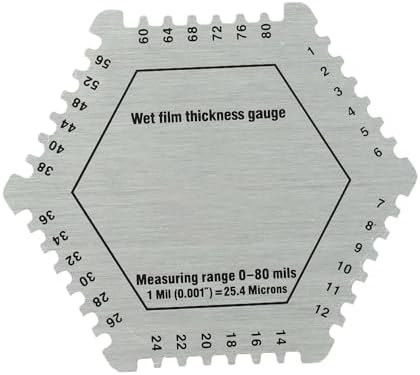 Altıgen ve Kare Islak Film Tarak Ölçer Islak Boya Kaplamalarının ve Yapıştırıcıların Doğru Ölçümü için Paslanmaz Çelikten Yapılmıştır (Hex tipi) - Görsel 6