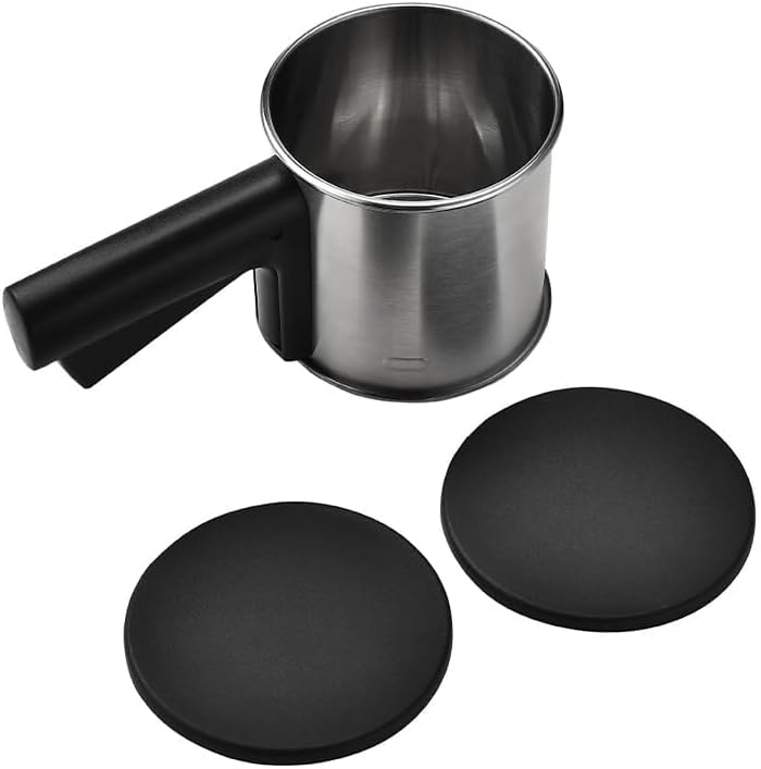 Image of Flour Sifter for Baking 3 Cup, Premium Stainless Steel Fine Mesh Sieve, Hand Press Squeeze Sifter with Comfortable Handle for Flour & Powdered Sugar, Ideal for Cake, Pastry, Bread & Dessert Baking