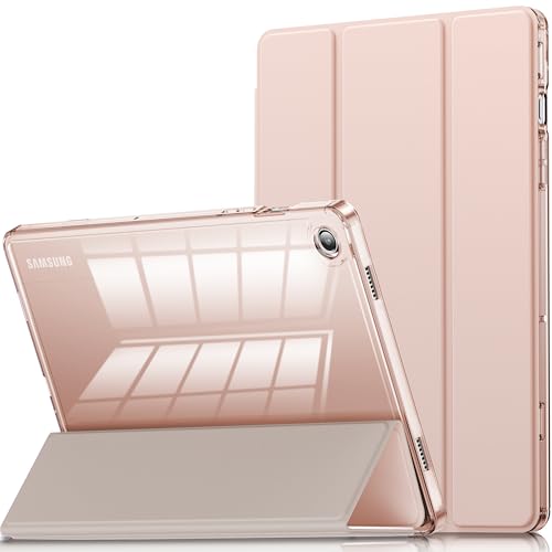 INFILAND Case for Galaxy Tab A9 Plus 5G, Slim Stand Crystal Clear Protective Smart Cover for Samsung Galaxy Tablet A9+/A9 Plus 11 Inch 2023 Model (SM-X210/X216/X218)[Auto Wake/Sleep] (Rose Gold)