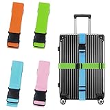 4 Packs Luggage Strap for Suitcases Adjustable Luggage Straps Heavy Duty Suitcase Straps Thickened Baggage Security Strap with Quick Release Buckle for Fixing Suitcase - Image 1