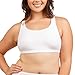 Leading Lady Women's Plus-Size Light Impact Sports Bra, White, 44 B/C/D
