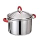 Kochtopf 5 Liter Gräwe Nudel-Kochtopf 22 cm Edelstahl mit Ausgieß-Deckel