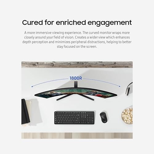 Samsung 27" Essential S3 (S36GD) Series FHD 1800R Curved Computer Monitor — view 3