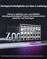 Lexar JumpDrive Fingerprint F35 PRO 128 GB USB 3.0-Flash-Laufwerk, bis zu 400 MB/s Lesen/300 MB/s Schreiben, USB-Stick, 10 Fingerabdruck-IDs zulässig, Speicherstick, PC/Laptop (LJDF35P128G-RNBNG) – Ansicht 7