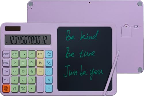 Calculatrice de bureau avec bloc-notes LCD effaçable pour ne plus perdre vos calculs