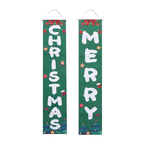 1 Par Cortina De Natal Decorações De Varanda De Natal Varanda De Banner De Natal De Varanda De Natal