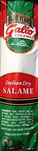 8oz Gallo Italian Dry Salami Chub, Pack of 1