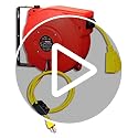 ReelWorks Retractable Extension Cord Reel Polypropylene 12AWG x 40' Foot Industrial Commercial Grade 3C SJT Cable Triple Tap Connector 15A 125VAC 1875W 60Hz Current Interrupter Best for Indoor Use