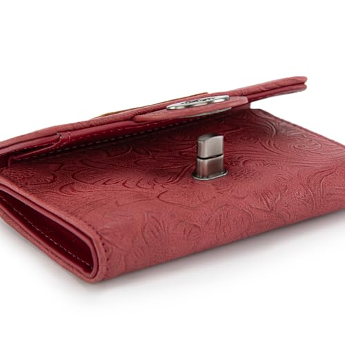 Montana West X Wrangler Small Wallet Women's Card Cases & Money Organizers Western Trifold Card Holder with Zipper Coin Pocket by Montana West - Used condition - Image 4