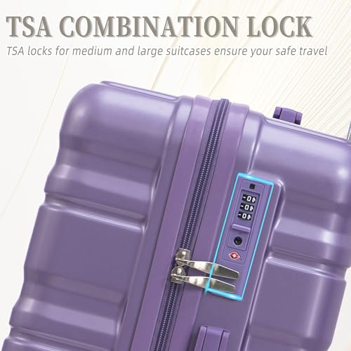 image for Merax 3-Piece ABS Hardshell Suitcase Sets Lightweight, Tough & Scratch