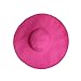 WITHMOONS Straw Hats for Women Floppy Sun Pink Hats Beach Wide Brim Oversized UPF 50 with Strap Summer Roll Up SZ90045 (Hotpink)
