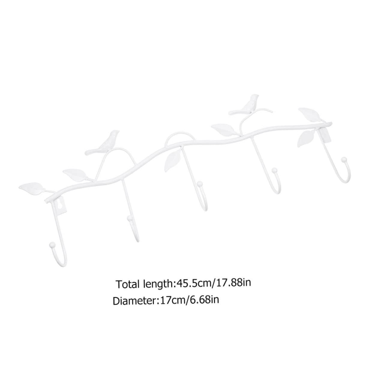 PRETYZOOM Leaf Bird Hook Rustic Iron Art Sundries Hook for Home Living Room Versatile Storage for Towels Clothes Keys and Hats for Kitchen Bathroom Office Decor