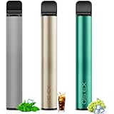 ARASHI 電子タバコ 使い捨て VAPE ベイプ 6000回吸引可能 3本セット 水蒸気タバコ 爆煙 禁煙パイポ 禁煙グッズ ニコチン・タール無し 電子たばこ コーラ+ メンソール+ マスカット