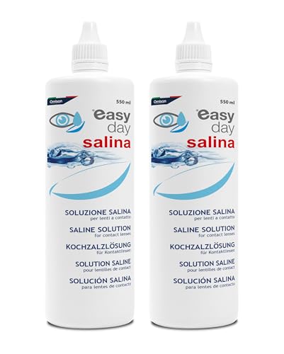 Easy Day Salina - Risciacquo ed Idratazione delle Lenti a Contatto - Maxi Formato, Bipack 2 x 550 ml
