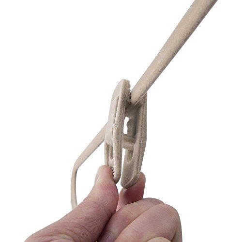 Conjunto de 12 Clips para Cabides para Prender Saias/Shorts Win Win Bege