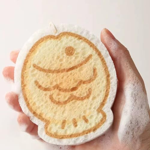 Image of Cute Cat Fish Dish Sponges Kitchen,Compressed Cellulose Sponges Home and Kitchen Cleaning Supplies（4PC）