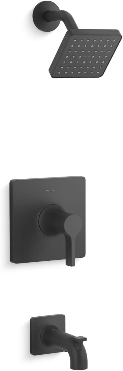 TS28127-4G-BL Venza Rite-Temp 1.75 gpm Bath and Shower Faucet Trim Set, Matte Black