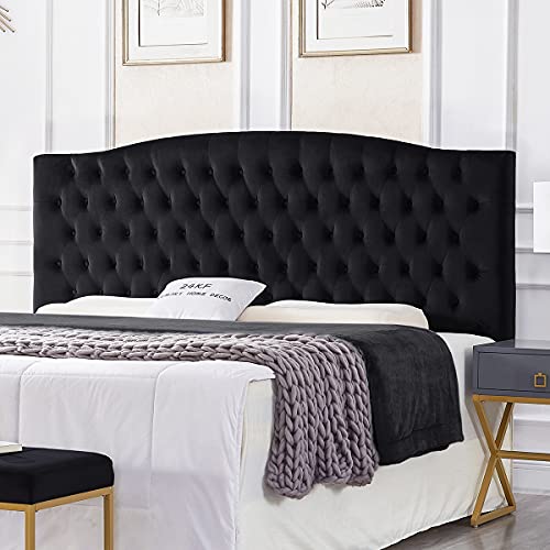 24KF Upholstered Tufted Button Velvet Headboard,Comfortable Fashional Headboard King/CA King...