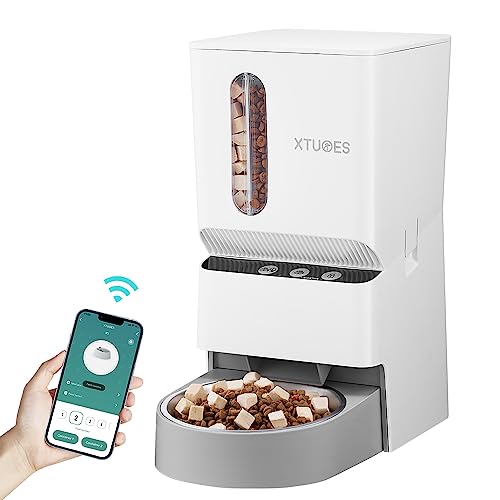 Double Hopper Automatic Cat Feeder,Smart Pet Dry Food Dispenser Triple ...