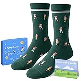 afunnykaggles Gifts For Golfer,Golf Socks and Golf Gifts Card for Men,Birthday Valentines Day For Golfer (US, Alpha, One Size, Regular, Regular, Golf Socks)