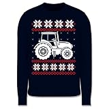 Cooles Motiv mit Traktor und Norweger-Muster für die Weihnachtszeit